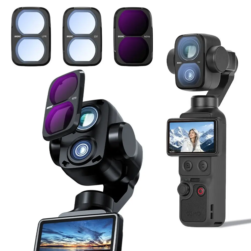 Optische Glaslinsenfilter LPR 1/4 Black Mist Filter Set MCUV/CPL Linsenschutz für DJI Osmo Pocket 4P