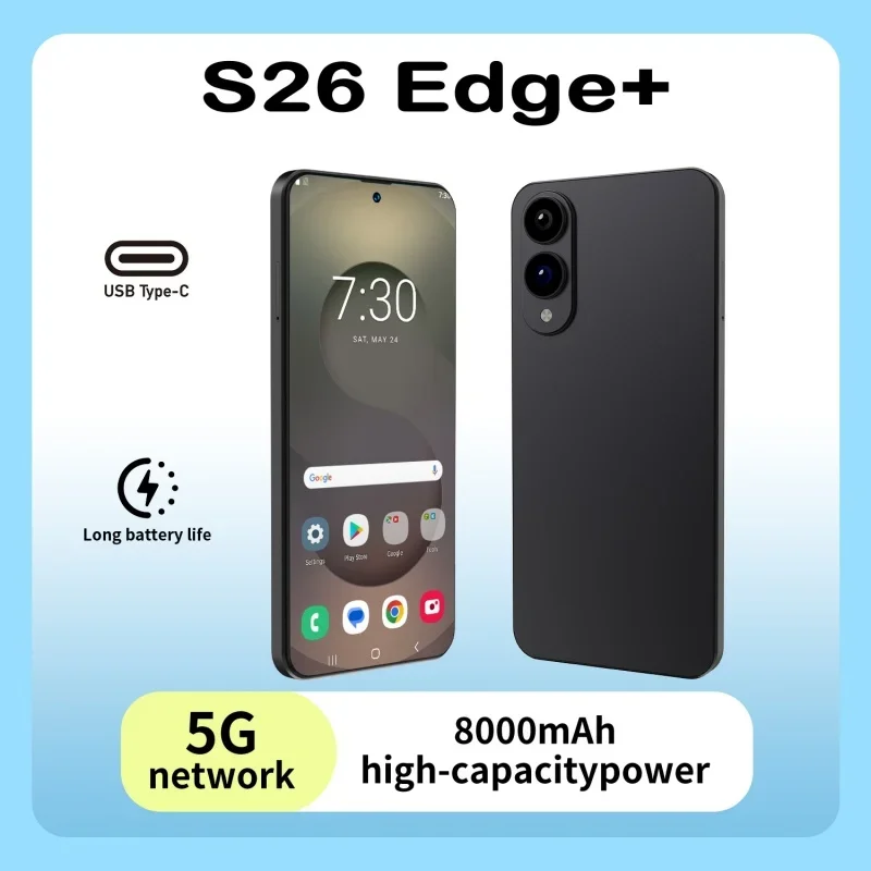 2025 الوسادة الأصلية S26 Edge + 7.3 بوصة HD 4K الكمبيوتر اللوحي أندرويد 15 22GB + 2 تيرا بايت 4G 5G بطاقة Sim المزدوجة واي فاي نظام تحديد المواقع جوجل تبويب 8000mAh الخليط