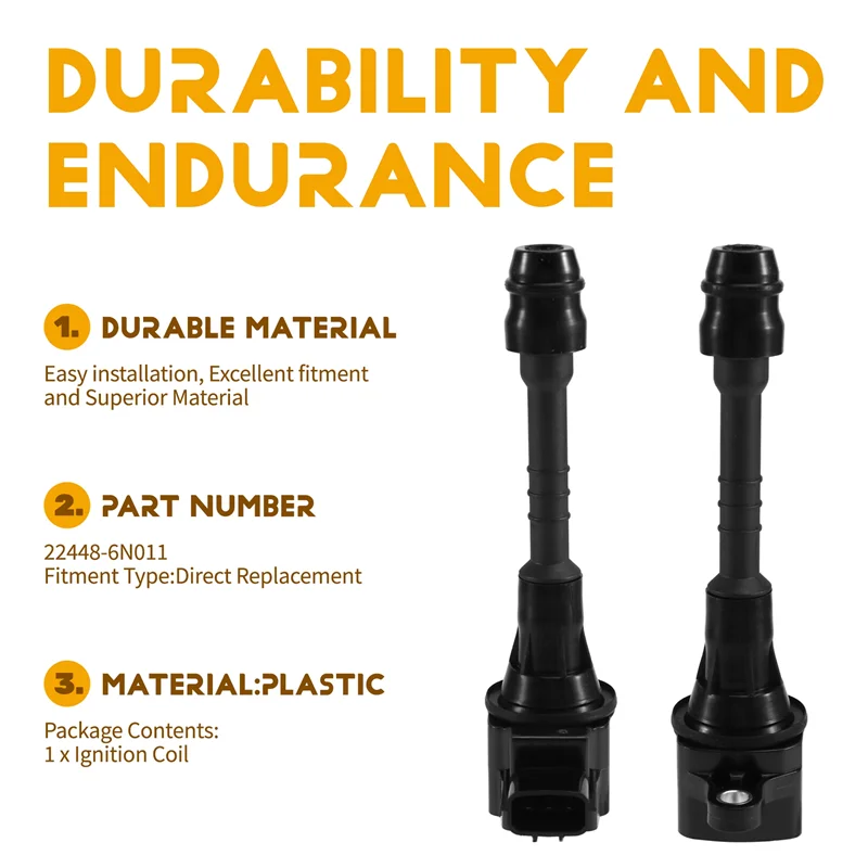 

For Nissan Sentra 1.8 Almera N16 Primera P11 2001 2002 2006 Compatible AIC-4004G 22448-6N011 22448-6N015 Ignition Coil