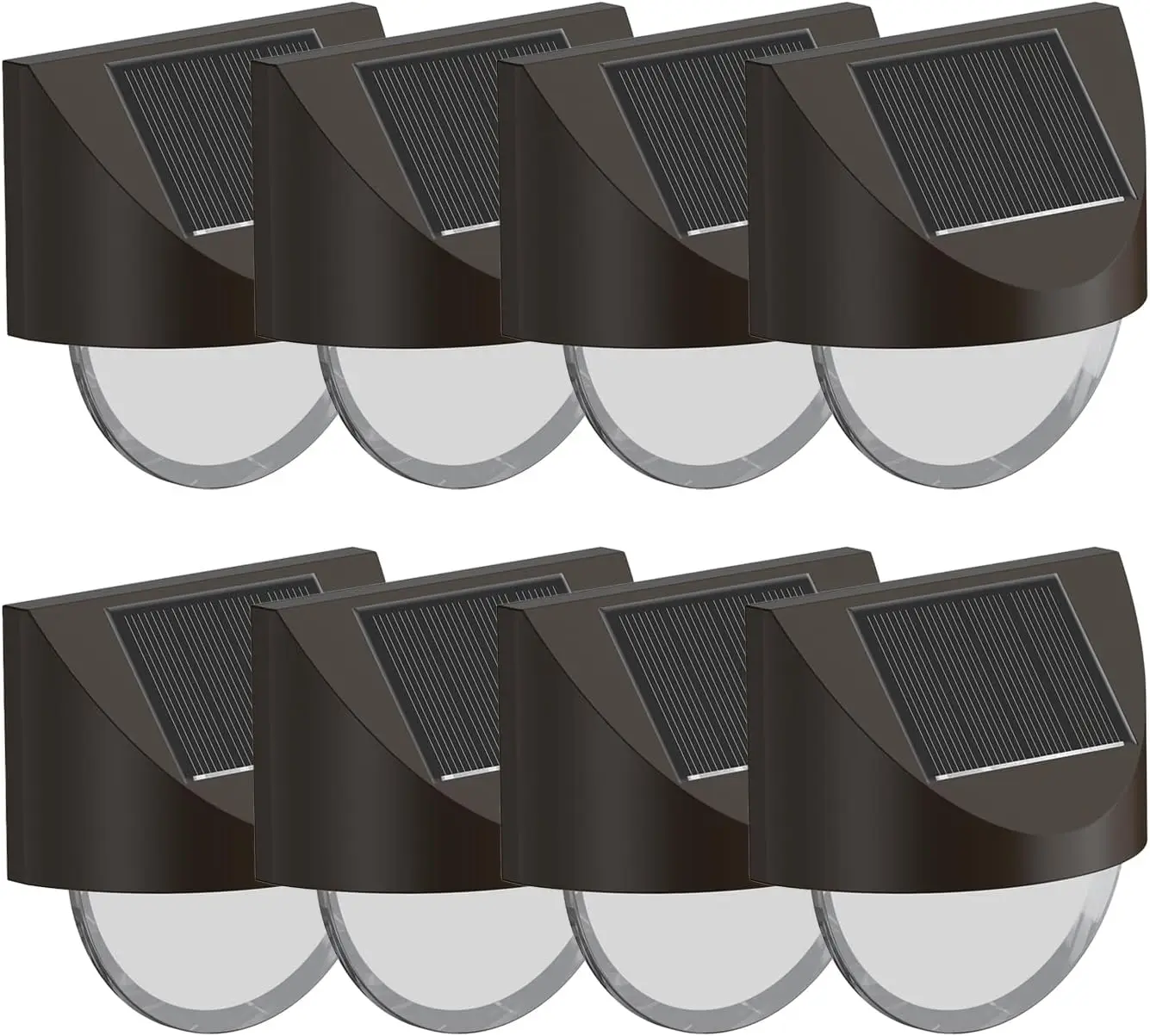 

Солнечные ступенчатые фонари для улицы, водонепроницаемые для ступеней, двора, патио, крыльца, забора, террасы (8 шт.)