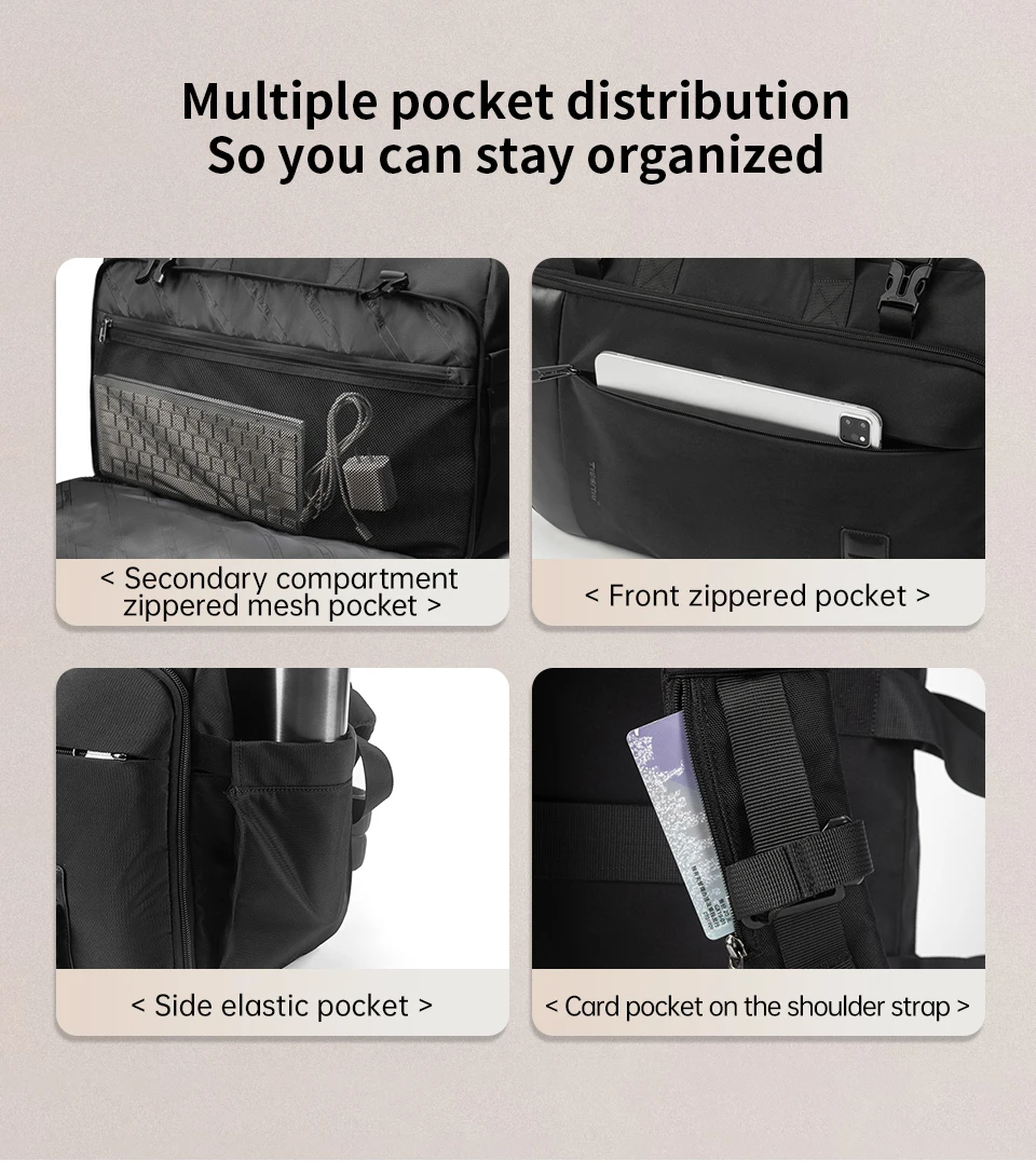 Tigernu Reiserucksack Herren Handtaschen Laptop-Rucksack für 17-Zoll-Laptops Schultertasche Reisetasche 3-in-1-Taschen für Herren Schultaschen Rucksack – Detail 8
