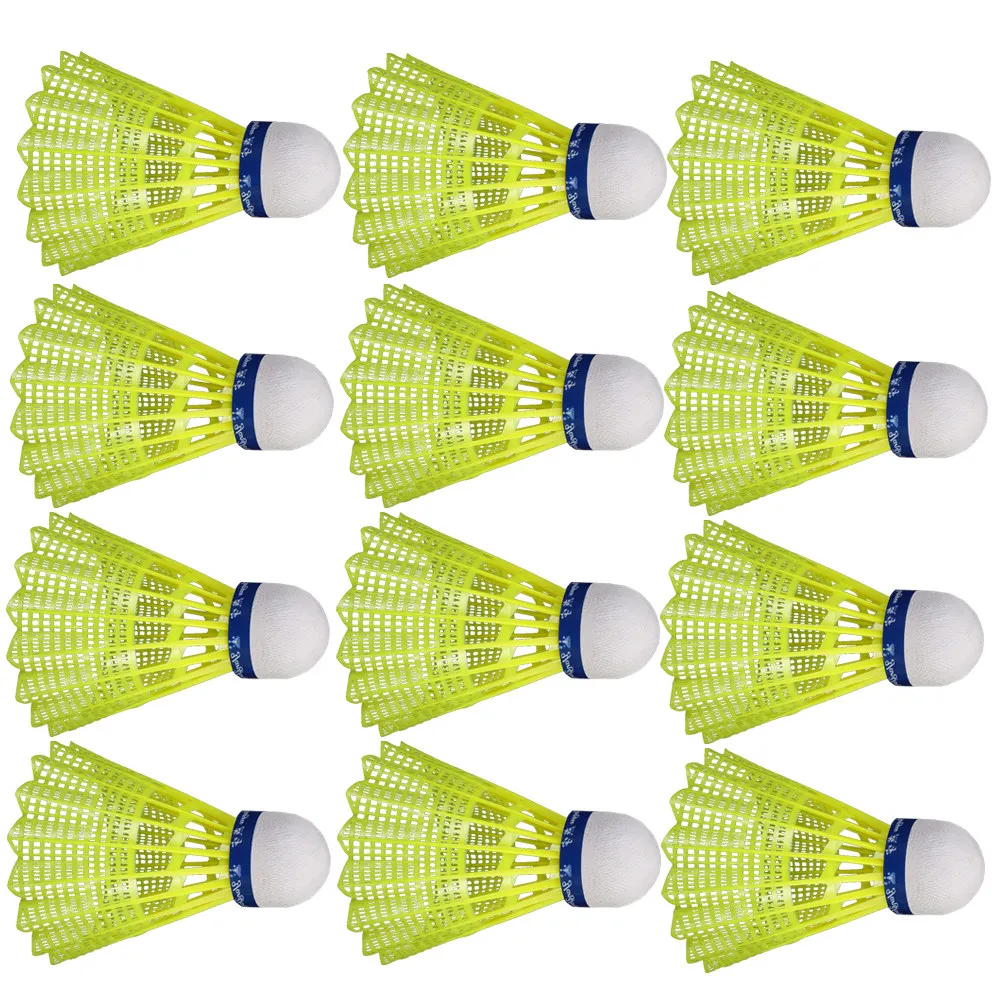 12-pecas-de-petecas-de-badminton-de-plastico-estrutura-robusta-maior-estabilidade-boa-qualidade-de-batida-exercicio-de-fitness-uso-interno-e-externo