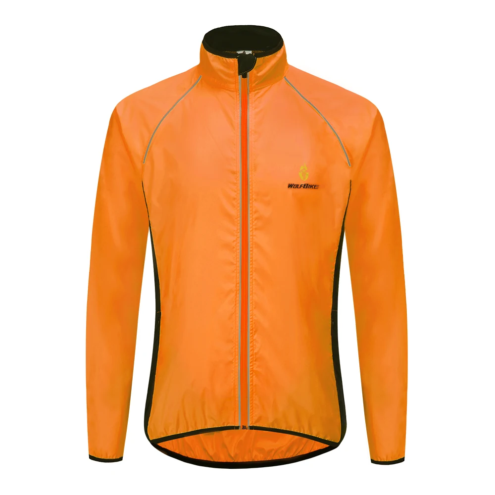 WOSAWE Heren winddicht waterdicht reflecterend fietsjack MTB-fiets windjack met lange mouwen Mouwloos vest Fietsjas Jersey
