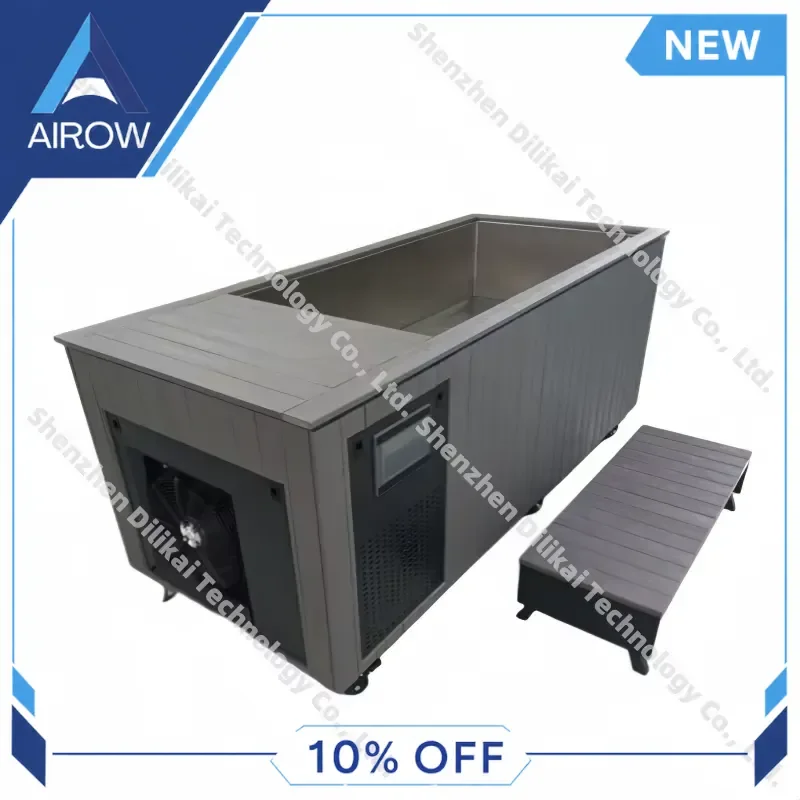 for Wood Stainless Steel Ice Bath Tub Wifi App Control Chiller Filter Insulated Cover Cold Plunge Recovery for Athletes Home