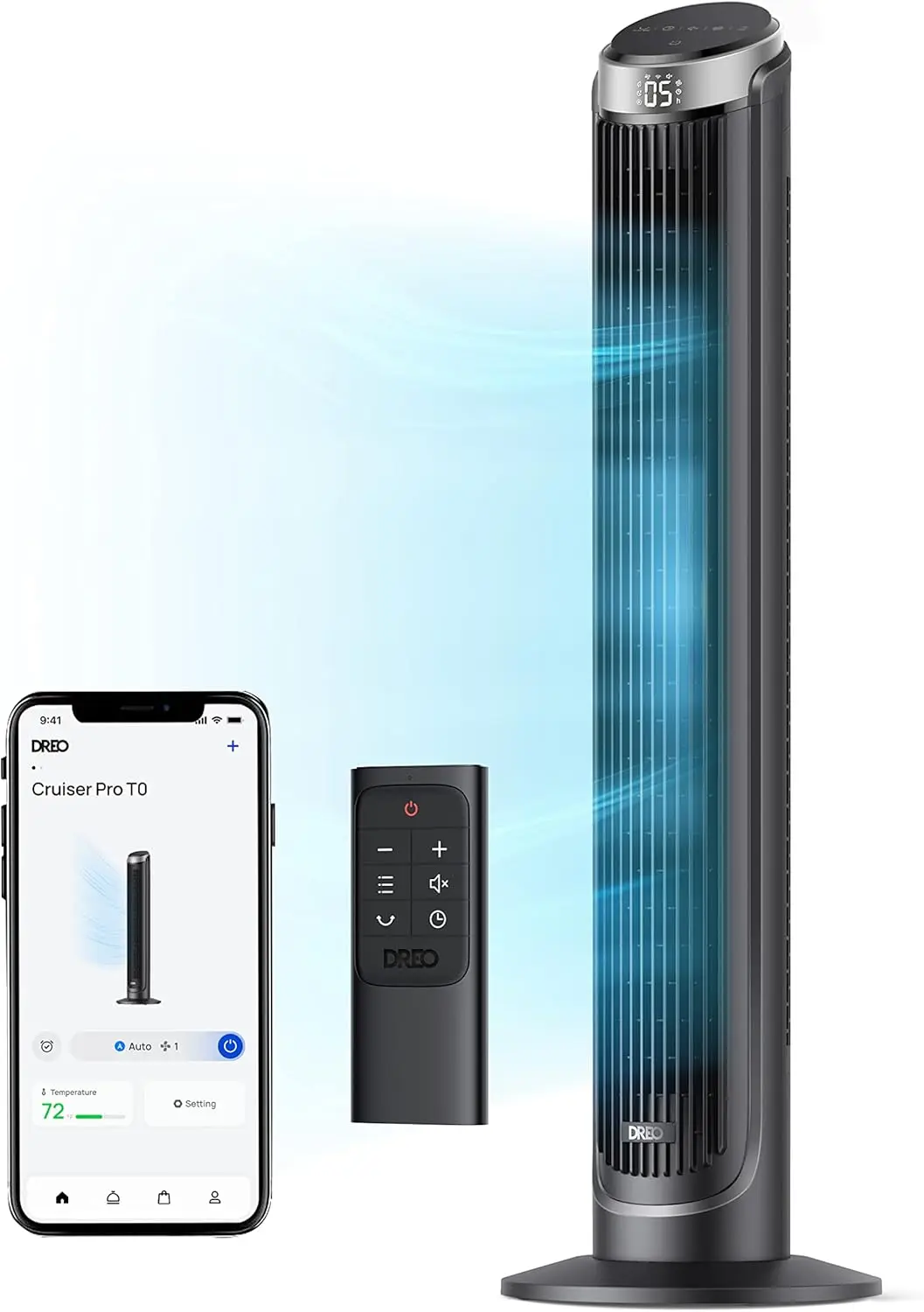 

Smart Tower Fan for Bedroom,90° Oscillating Standing Fan,High-Speed 5 Speeds 4 Modes,Quiet Floor Fan,Remote/APP/Voice Control