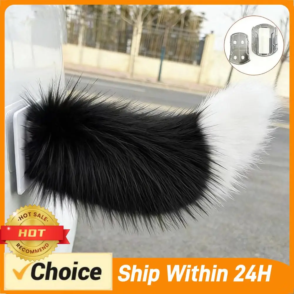 

Remote Control Plush Wagging Tail for Car Sound Activated Tail Decoration Fluffy Moving Tail Self-adhesive Car Tail Rechargeable