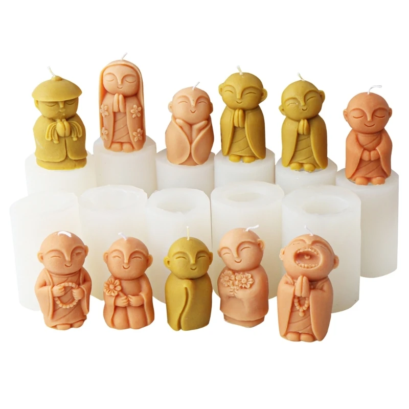 Silicone Ornament Molds Soap Making Moulds Monk Shaped Silicone Moulds