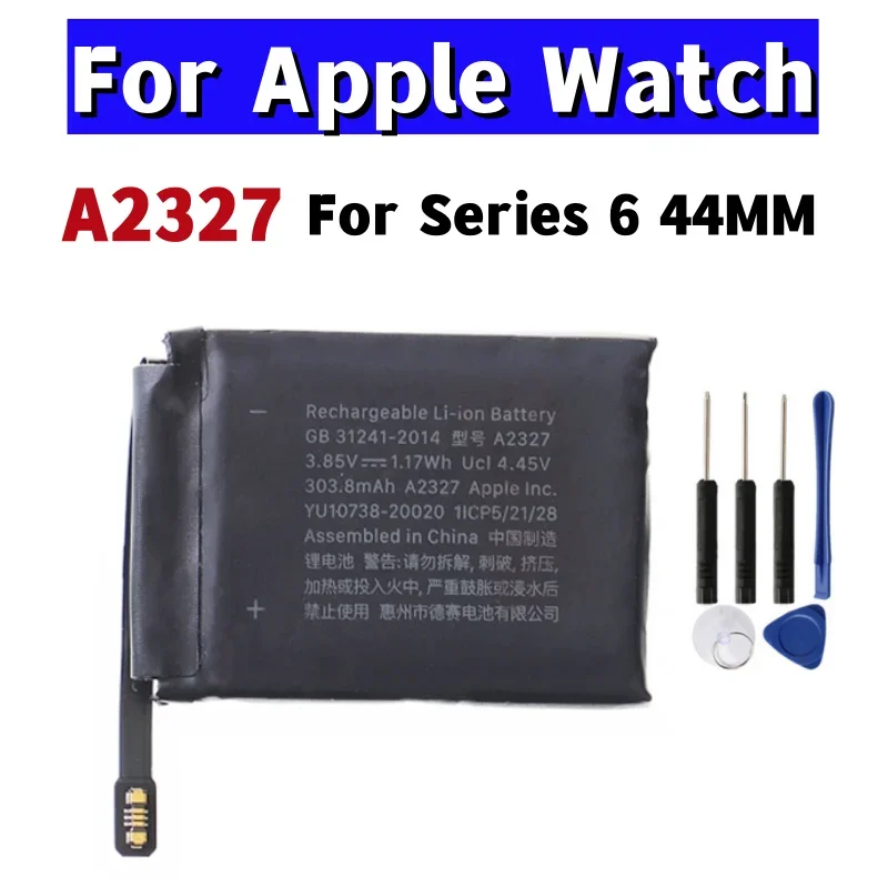 Compatible Smart Watch Battery Replacement For Series 6 40mm A2345 and 44mm A2327, Battery Repair Kit With Tools Included