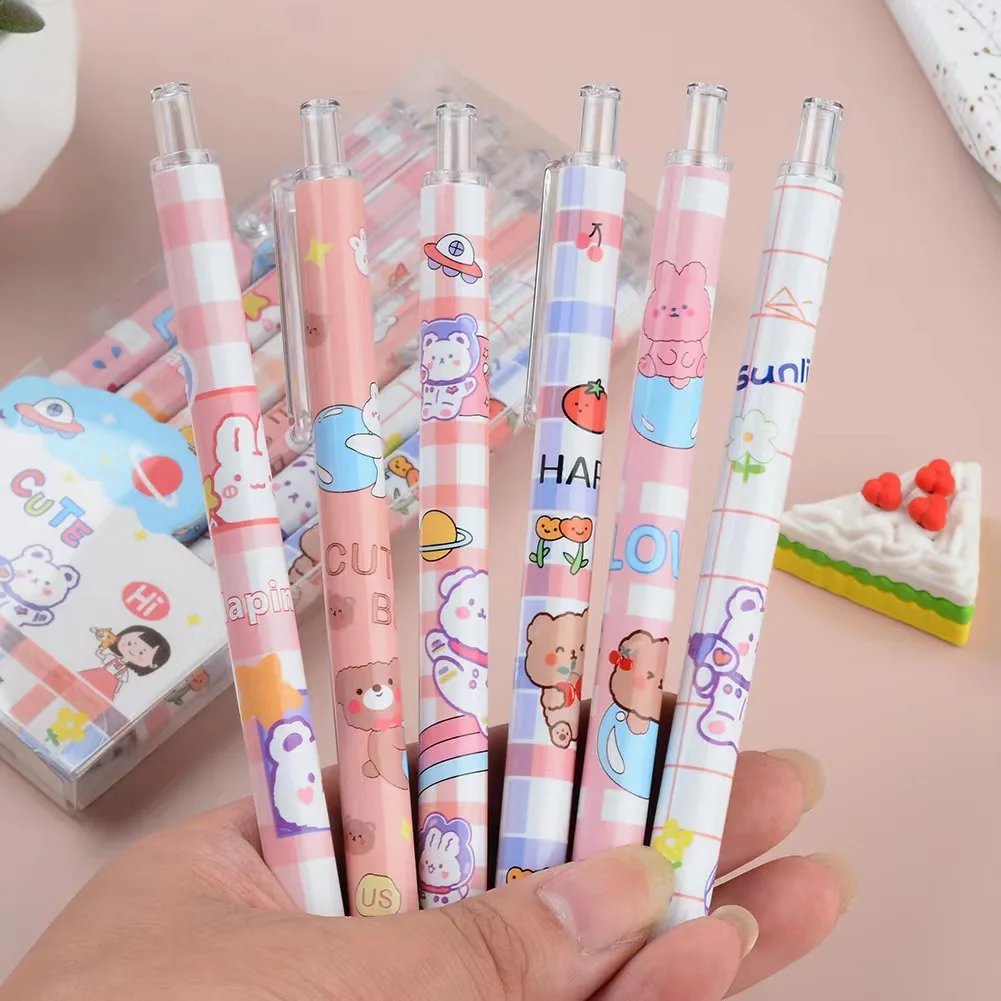 5 Pcs Cartoon Hand Account Art Knife Press Pen Knife Cute Primary School Student Press Knife Pen Cute Hand Account Knife