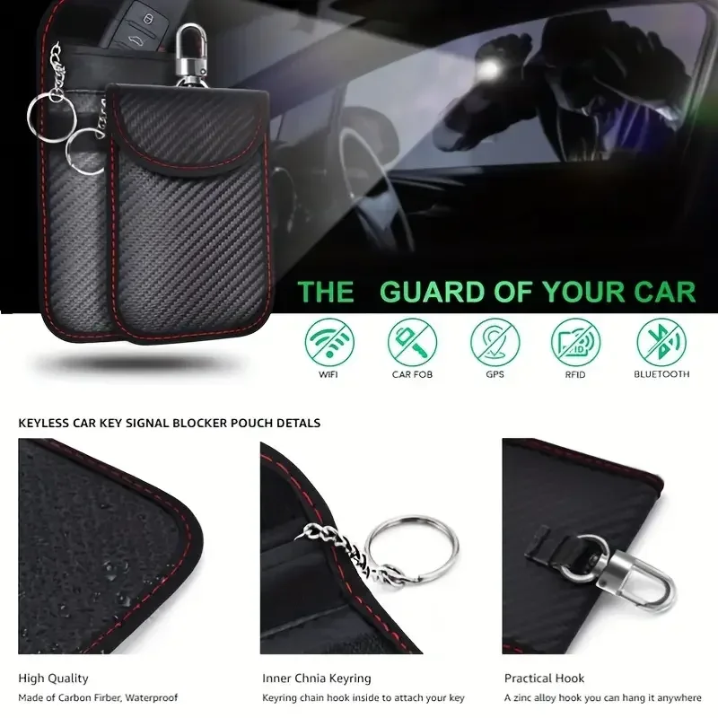 Multiple Pieces of Car Key Signal Shielding Bag Anti-scan Anti-magnetic Clip Car Key Signal Shielding Bag Anti-radiation