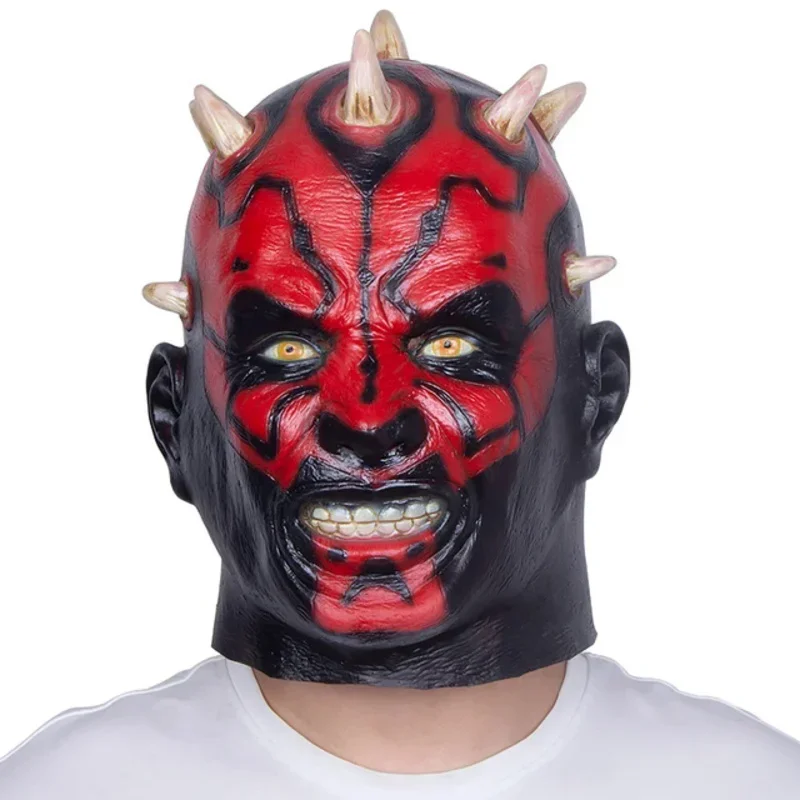 Scary Mask Darth Maul Movie Character Latex Full Head Headgear Halloween Cosplay Party Costume Props V