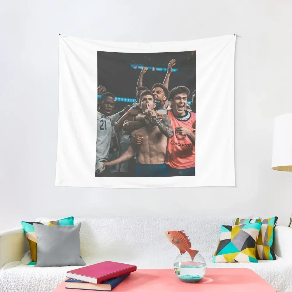 Pulisic Shh USMNT Soccer Classic Tapestry Room Decoration Aesthetic Decoration Aesthetic House Decor Tapestry