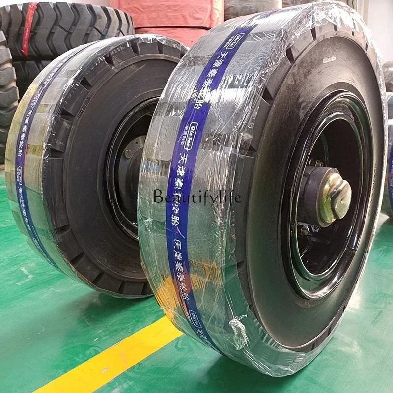 2 Tunnel trolley tire 800 * 200 excavation trolley solid tire reinforced load 40 tons axle can be bold