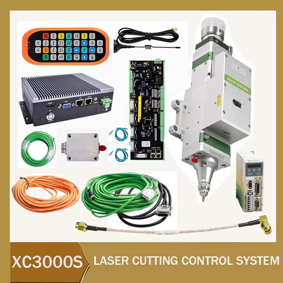 Raytools Laser Cutting Control System XC3000S Series EtherCAT Connection or Pulse Connection Automatic Laser Cutting Head BM110