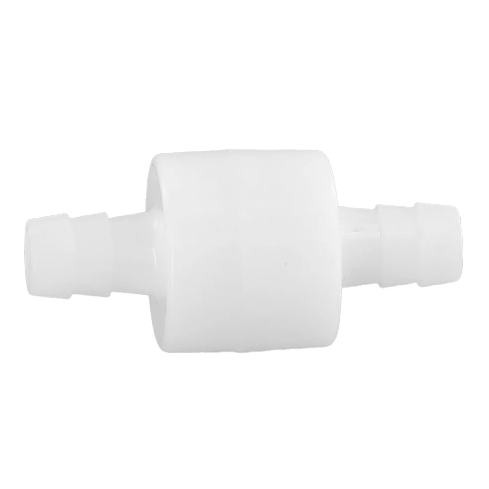 Válvula sin retorno marcada con flecha para Control de dirección de fluido, 4mm, 6mm, 8mm, 10mm, 12mm, ID de manguera, plástico blanco, adecuado para coche y barco