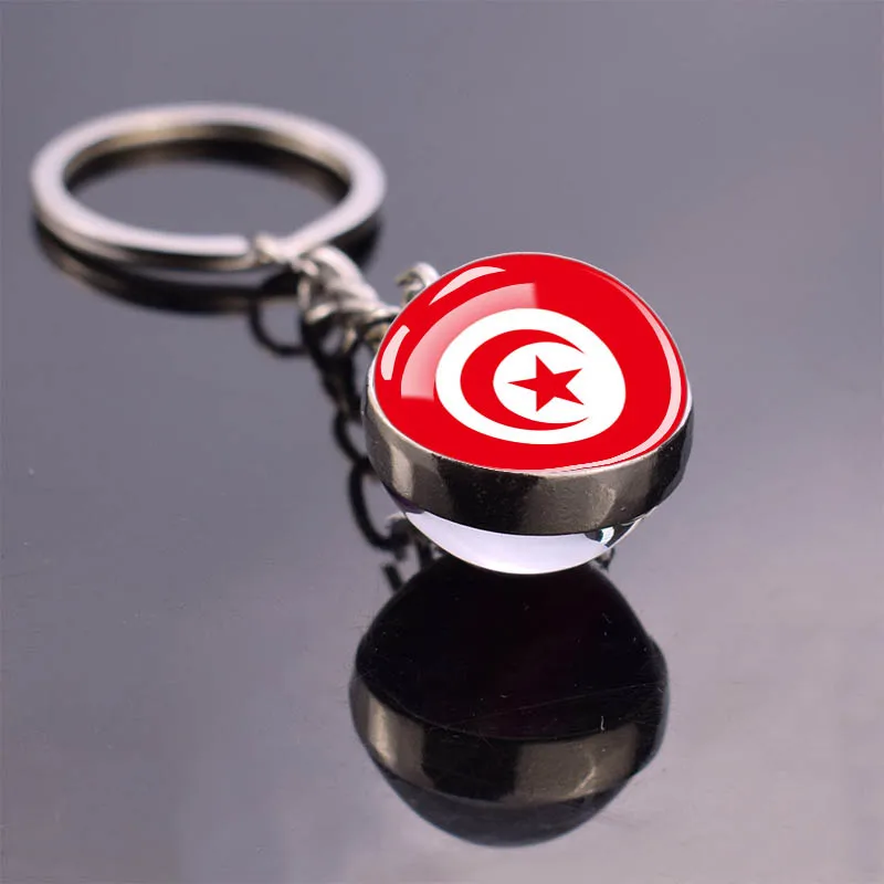 Portachiavi con bandiera dell\'africa Algeria Somalia Tunisia marocco egitto portachiavi con bandiera nazionale portachiavi con ciondolo a sfera di