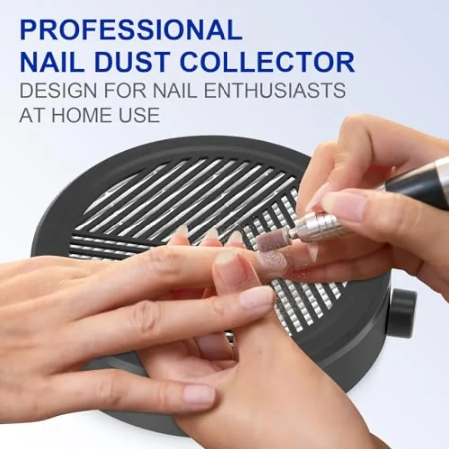 Coletor de pó pequeno para unhas, velocidade ajustável, coletor de pó a vácuo para unhas, para tecnologia de unhas, acrílico, remoção de pó, manicure du