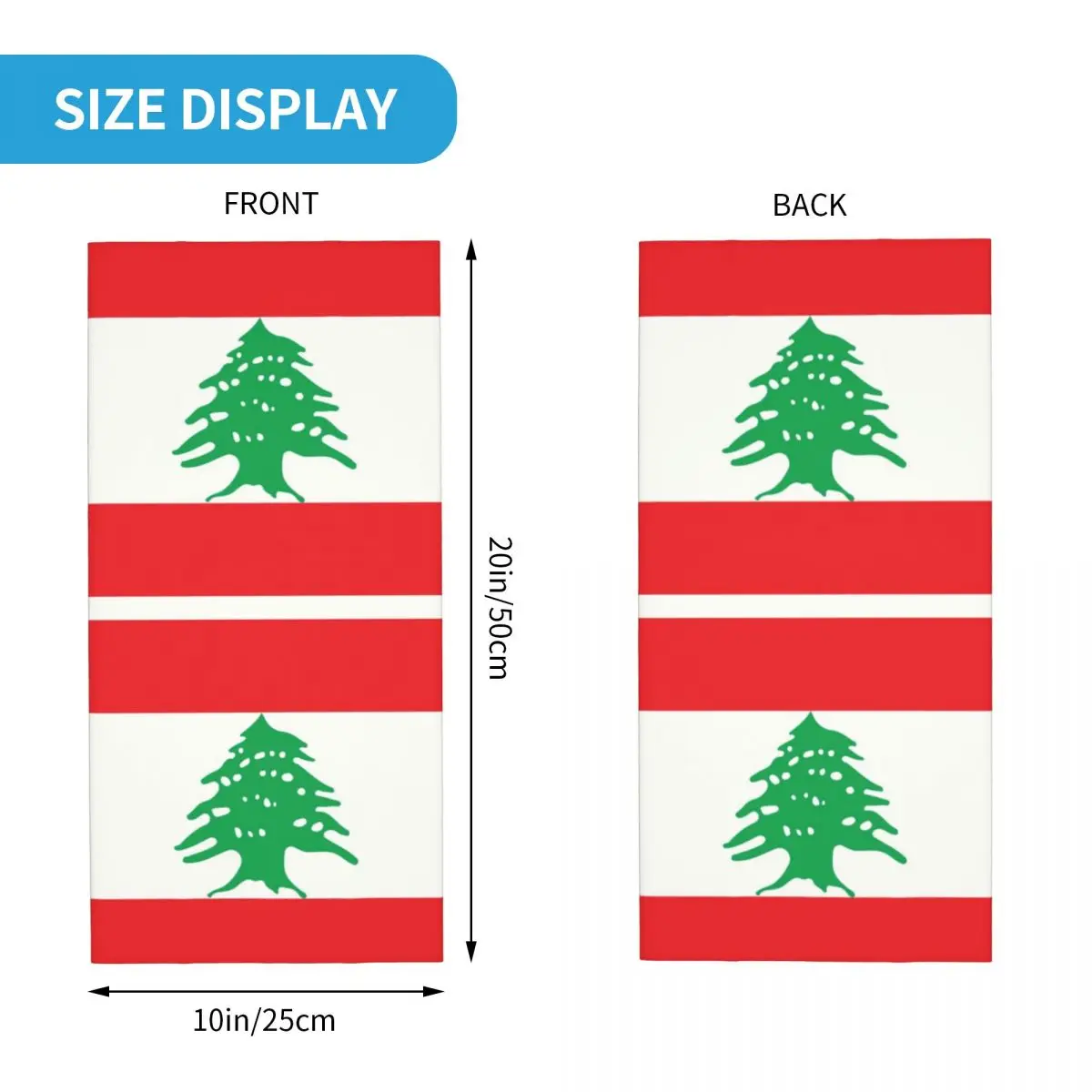 Lebanon Lebanese Flag Beirut ocieplacz na szyję mężczyzn kobiet wiatroszczelna chustka zimowa na narty