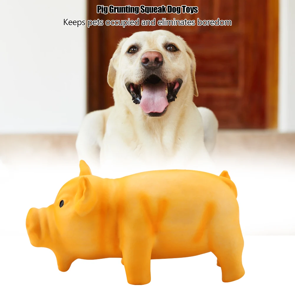 Cute Pig Grunting Squeak Latex Pet Chew Toys for Dog Puppy  Dog Squeak Toys Latex Dog  Latex Pig Toys Pig Grunting