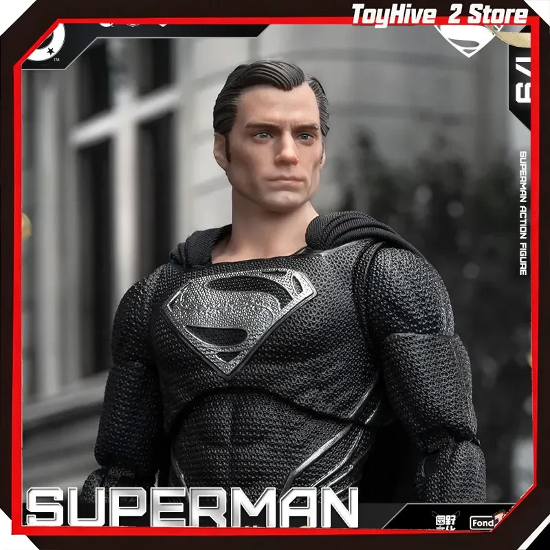 Original Fondjoy Black Superman 2.0 Figure Dc Zack Snyder'S
