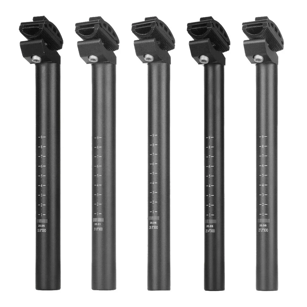 Mountain Bike Bicycle Seatpost 25.4/27.2/28.6/30.4/31.6*300mm Road Bike Seat Post Seat Tube Extension Long Fixed Gear Seat Post