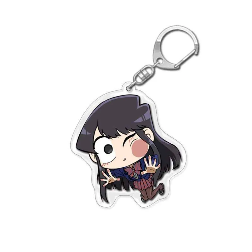 Anime Komi Can't Communicate Acrylic Keychain Komi Shouko Backpack Hanging Keyring Pendant Decoration Accessories Ornament Gift