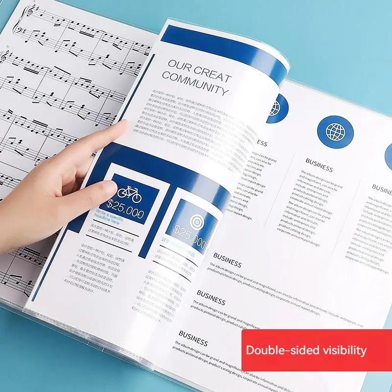 New  20 30 40 60 80 Pages A4 Size Piano Music Score Sheet Document File Folder Storage Organizer Pp Frosted Folder Office Folder