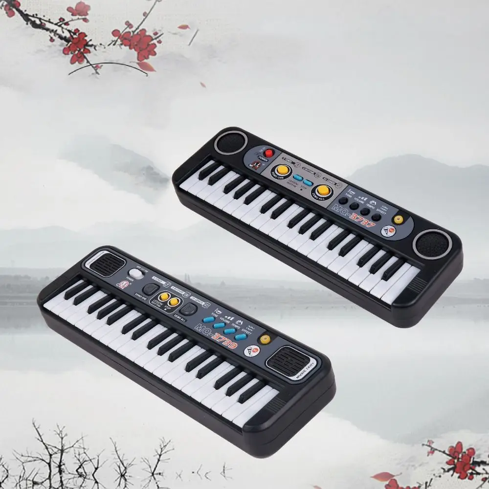 37 Keys Music Piano Keyboard Microphone Dual Speaker Stand Musical Instrument Toys Multi-Functional Mini Piano