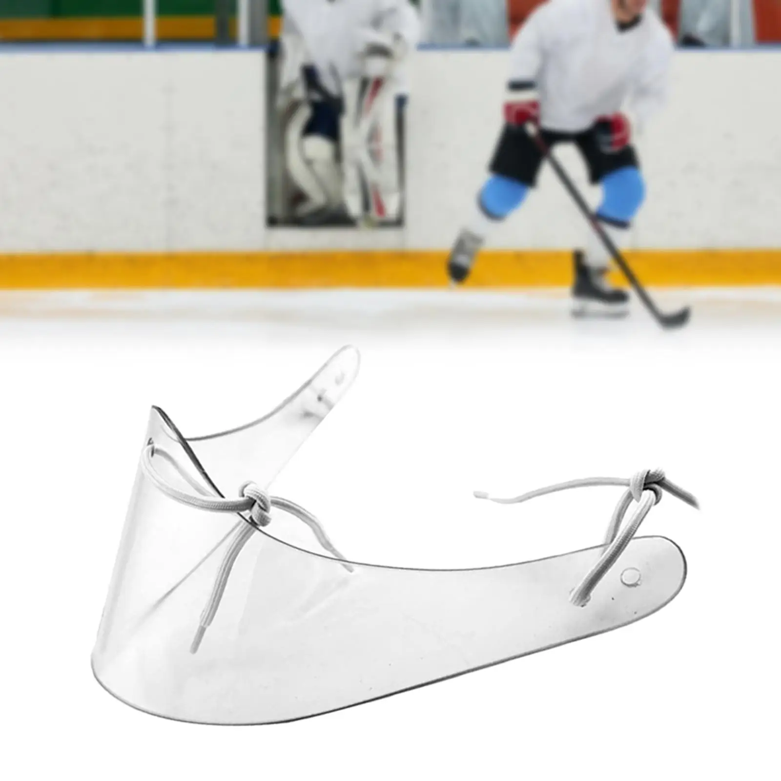 1 Piece Neck Throat Guard Goalie Polycarbonate Ice Hockey Helmet Protector for