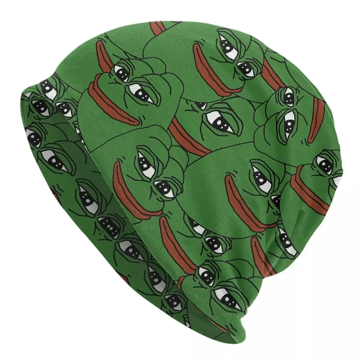 Pepe The Frog Peepo Emote Unisex Adult Beanies Caps Knitted Bonnet Hat Warm Hip Hop Autumn Winter Outdoor Skullies Hats