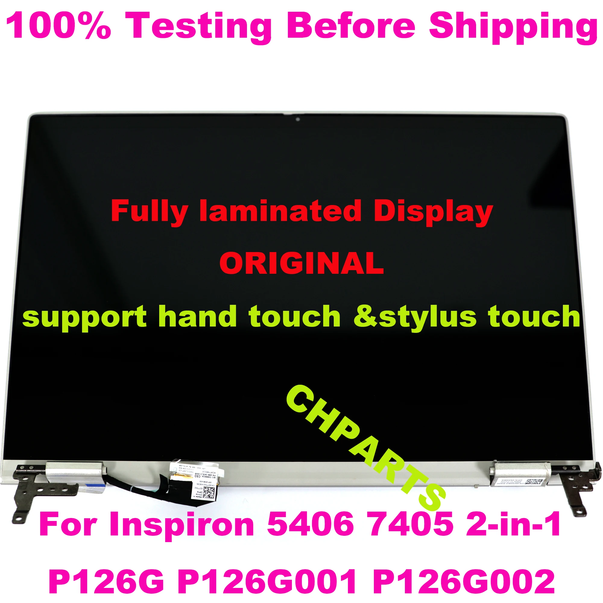 Imagem -04 - Substituição da Tela Sensível ao Toque do Painel Lcd Montagem Completa com Dobradiças 14 Polegadas Dell Inspiron 5406 7405 em P126g P126g001 P126g002