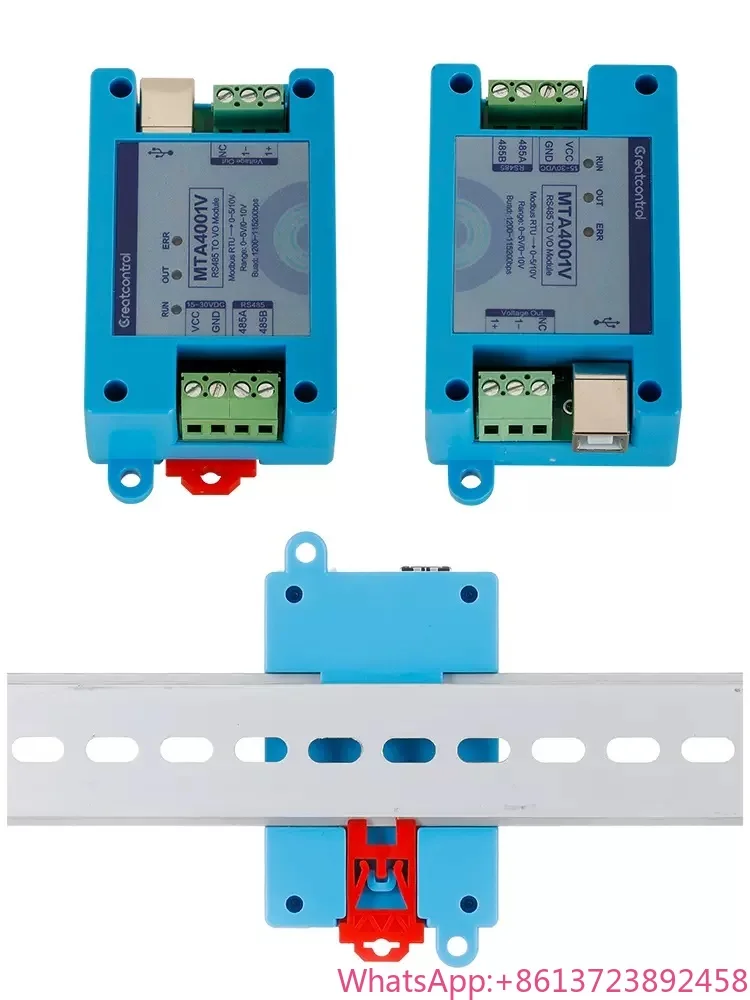 

1 Channel Master Station RS485 To 1 Channel 0-10V Voltage Instrument Slave Station 485 To 0-5V Voltage Analog AO Output Module
