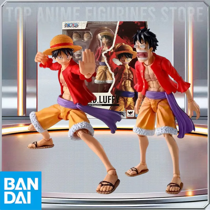 

BANDAI One Piece Original Box S.H.Figuarts Original Monkey D Luffy The Raid on Onigashima Anime Action Figure Model Holiday Gift