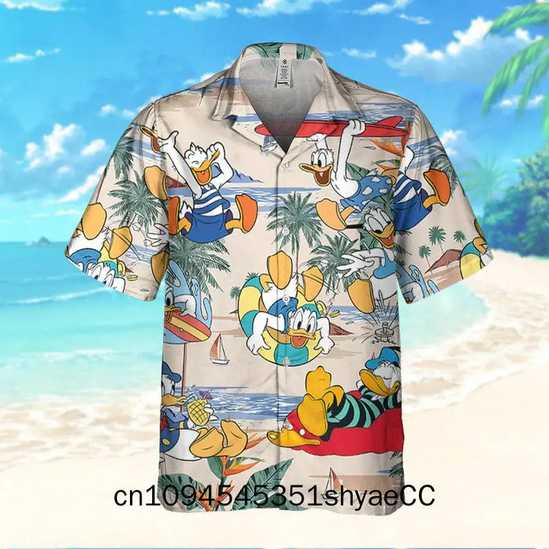 Disney Donald Duck Summer Vacation Hawaii Shirt, Disneyland Button Up Shirt, Aloha Donald Duck Hawaiian Shirt, Disney Summer Vac