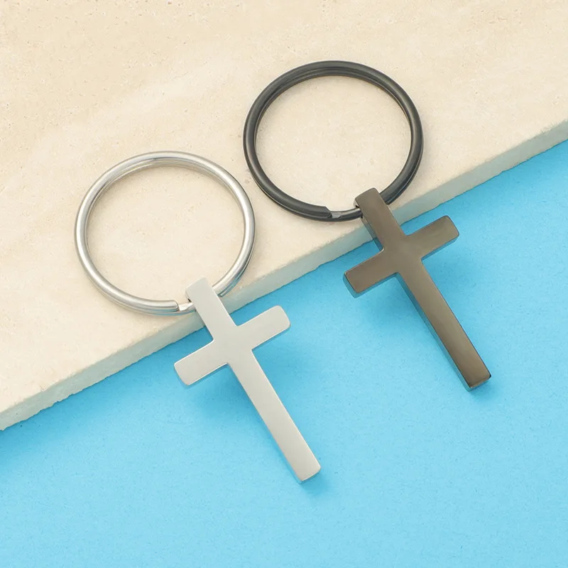 10PCS Vintage Jesus Christianity Accessory Car Keychain Cross Keychain Handmade DIY Jewelry Car Key Chain Ring Holder For Men