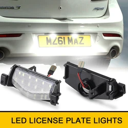 1Pair White LED Rear License Number Plate Light No Error For Mazda 2 Mazda 3 Auto Accessories