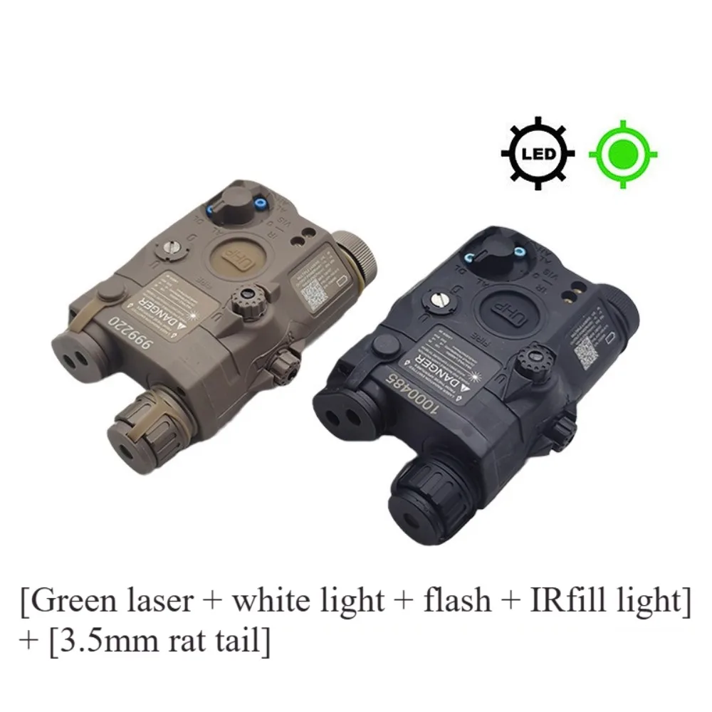 

Green laser PEQ15 overseas version battery case Green laser IR fill light indicator White light flash 3.5mm