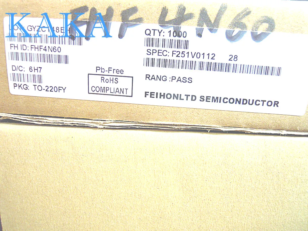 10PCS New Original FHF4N60--FH/TO-220F
