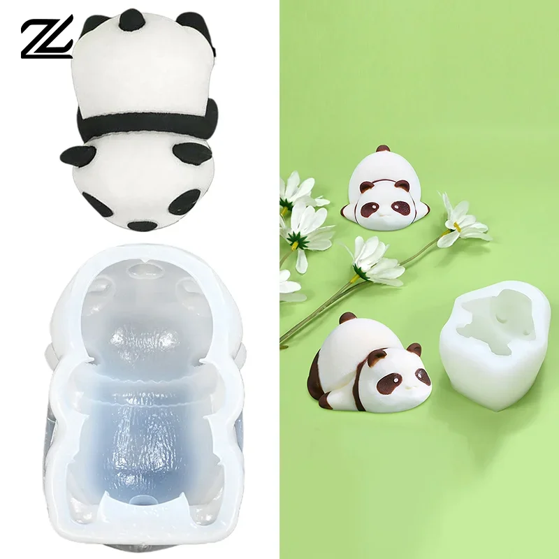 Cute Panda Silicone Mold For Milk Pudding Cartoon Jelly Cake Mold Baking Tool For Dessert Decoration Bakery