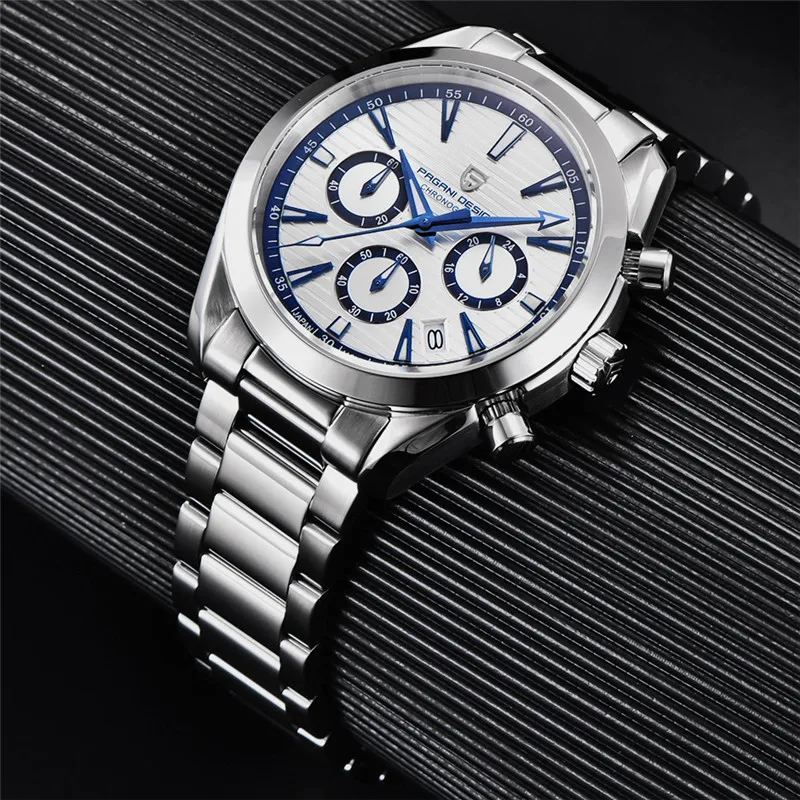 PAGANI DESIGN Top Brand Luxury Male Wristwatch Military Original VK63 Quartz Men Watch Chronograph Sport Waterproof Clock 1712