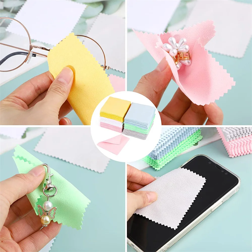 10pcs 50pcs 100pcs 8x8cm Clean Cleaning Cloth Polishing Cloth For Jewelry Anti Tarnish Polishing jewelry tool