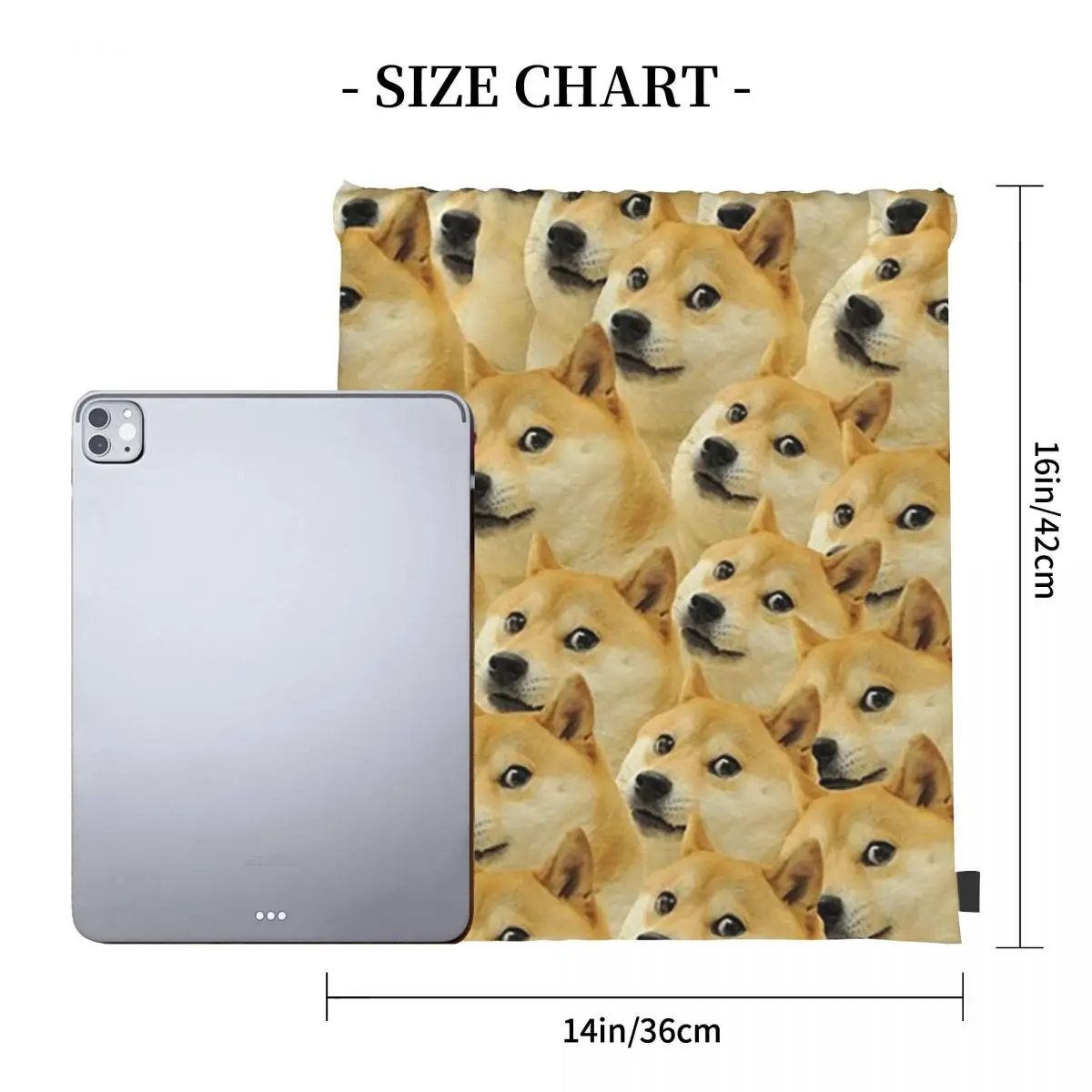 Doge Rucksäcke Mode tragbare Kordel zug Taschen Kordel zug Bündel Tasche Sporttasche Bücher taschen für Mann Frau Studenten