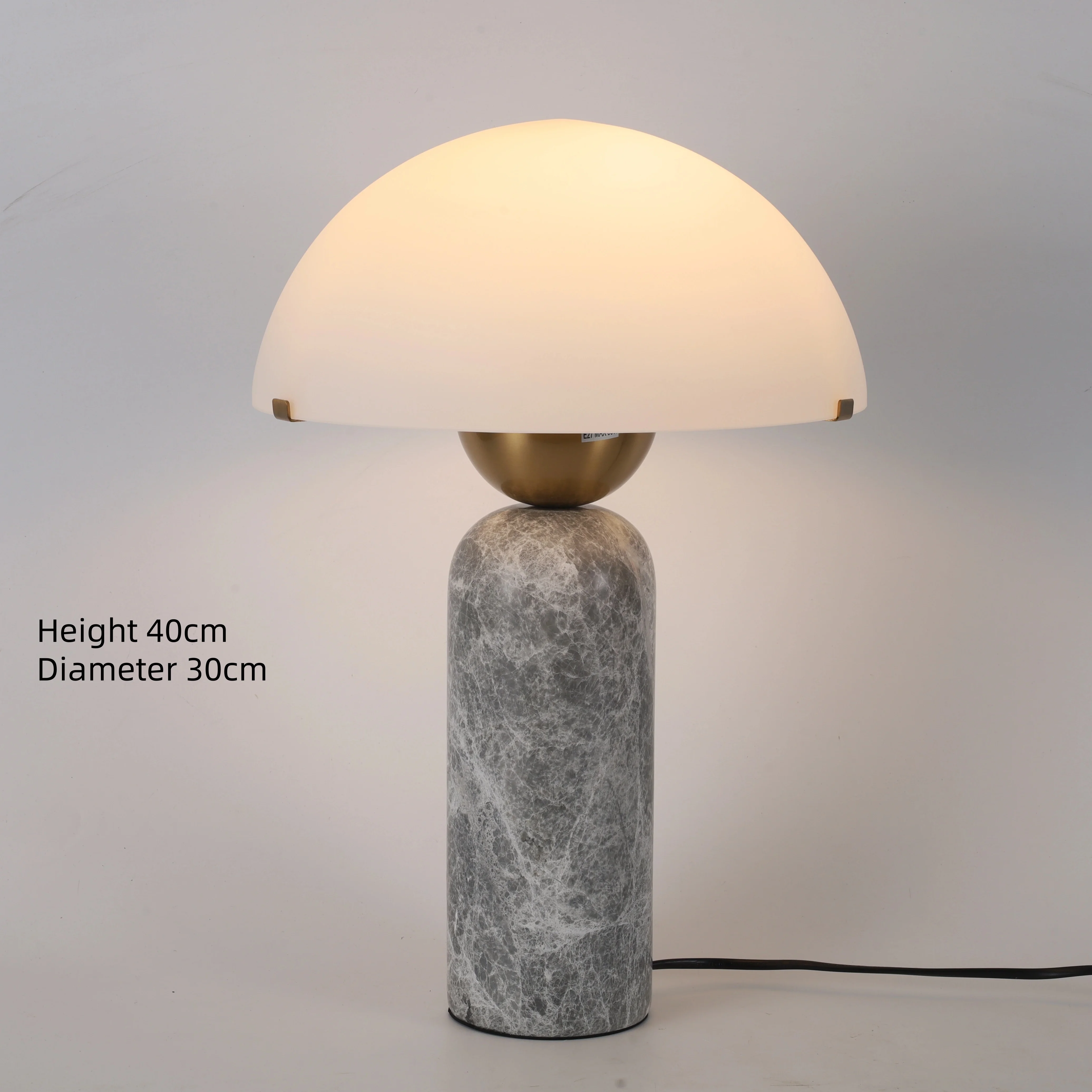 Peono Marmeren Tafellamp led kunst paddestoel glas Bureaulamp Scandinavische Woonkamer Slaapkamer Bedlampje Kamer Decor Hotel Stenen lamp