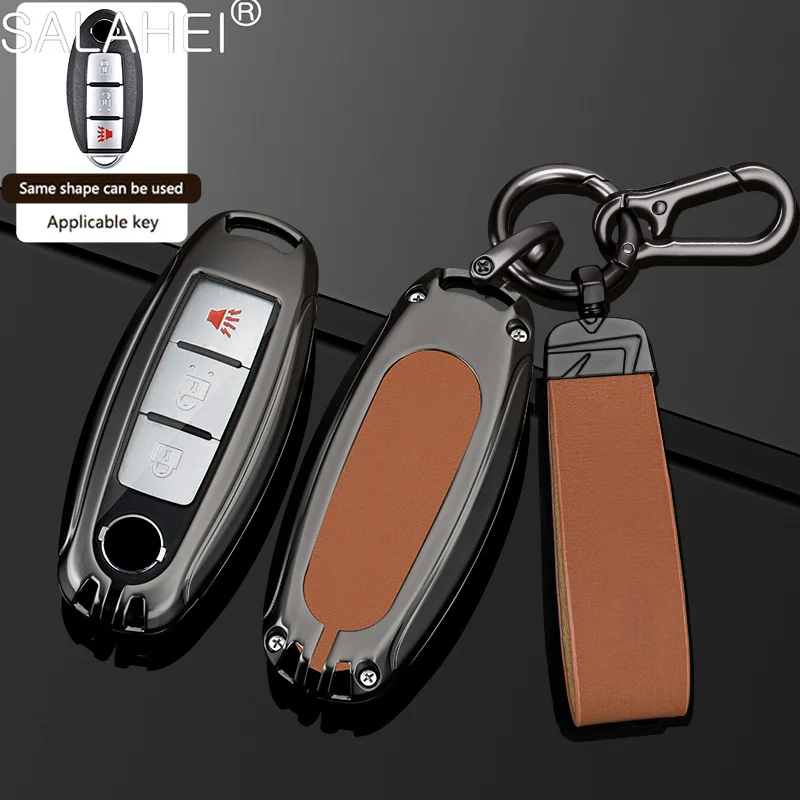 

Leather Car Remote Key Case Cover For Nissan Leaf Juke Micra Qashqai J10 X-Trail T32 Versa Patrol Tiida Pathfinder Accessories