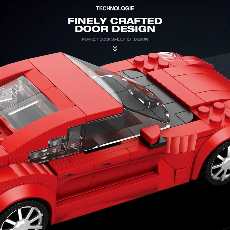 Coche 820, Modelo a Escala 1:24, 305 Piezas, Bloques de Construcción MOC, Ciudad Creativa, Ladrillos de Experiencia, Juguetes Educativos Técnicos para Niños, Regalo