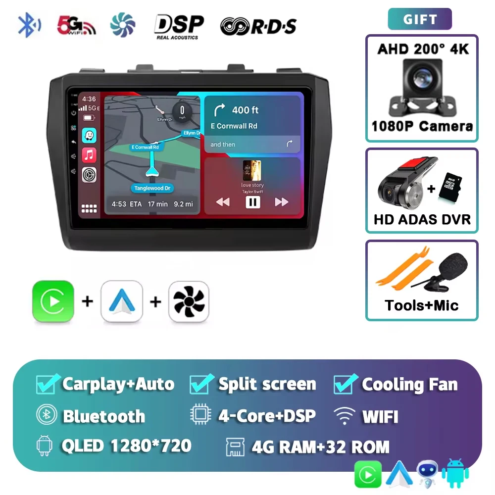 Android 16 autoradio voor Suzuki Swift 2017 2018 2019 2020 2021 draadloze Carplay Android Auto audio multimediaspeler 2 Din