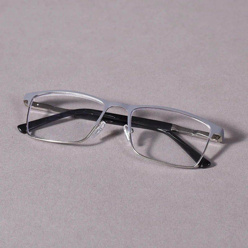 Blau Licht Lesebrille Männer Computer Leser Anti Glare Metall Rahmen mit Federscharnier Doppel Farbe Metall Brillen Rahmen + 100 – Detail 12