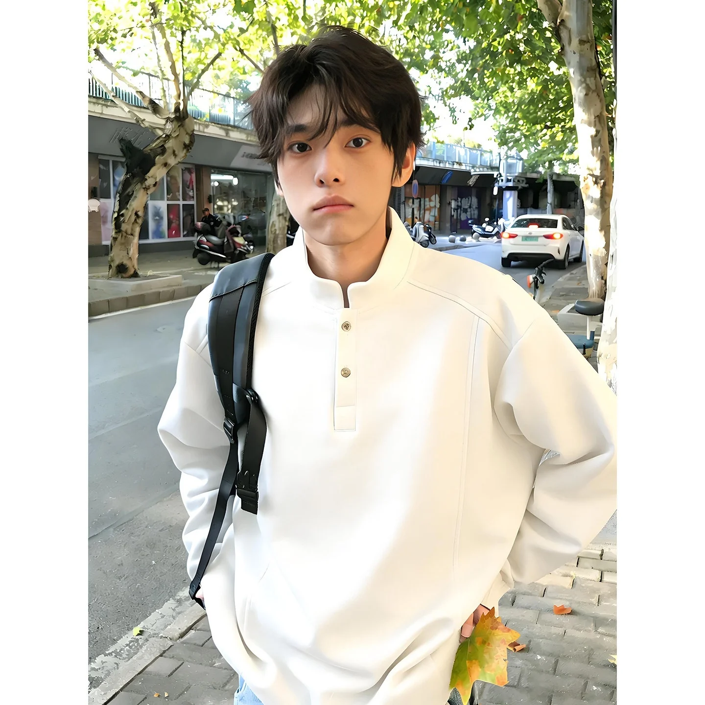 

Мужские толстовки без капюшона с принтом черепа, длинные рукава, полная защита рук, тепло и комфорт, повседневный базовый топ стандартного кроя, простой дизайн