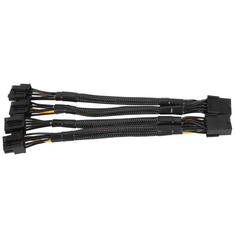 GPU Pcie 8 Pin Female To Dual 2X 8 Pin (6+2) Male PCI Express Power Adapter Braided Y-Splitter Extension Cable,20Cm