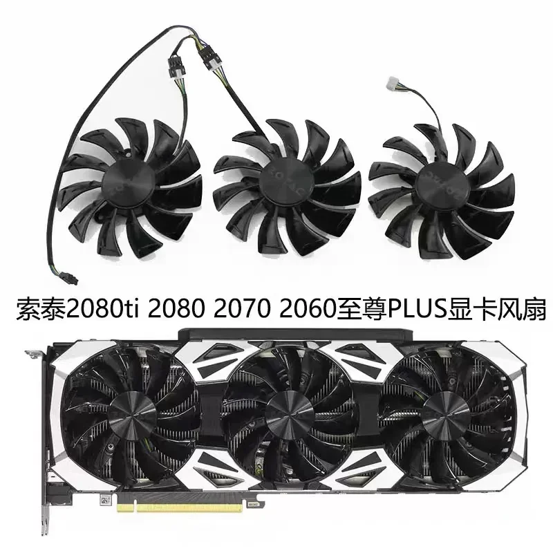 Cooling Fan for ZOTAC Zotye RTX 2080 TI 2080 2070 2060 SUPER Extreme Plus Graphics Card